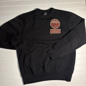 G-Star Black Crewneck Sweater with Brown Accents